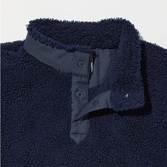 Uniqlo Fleece Oversized Long-Sleeve Pullover (White Mountaineering) - Picture 3 of 11